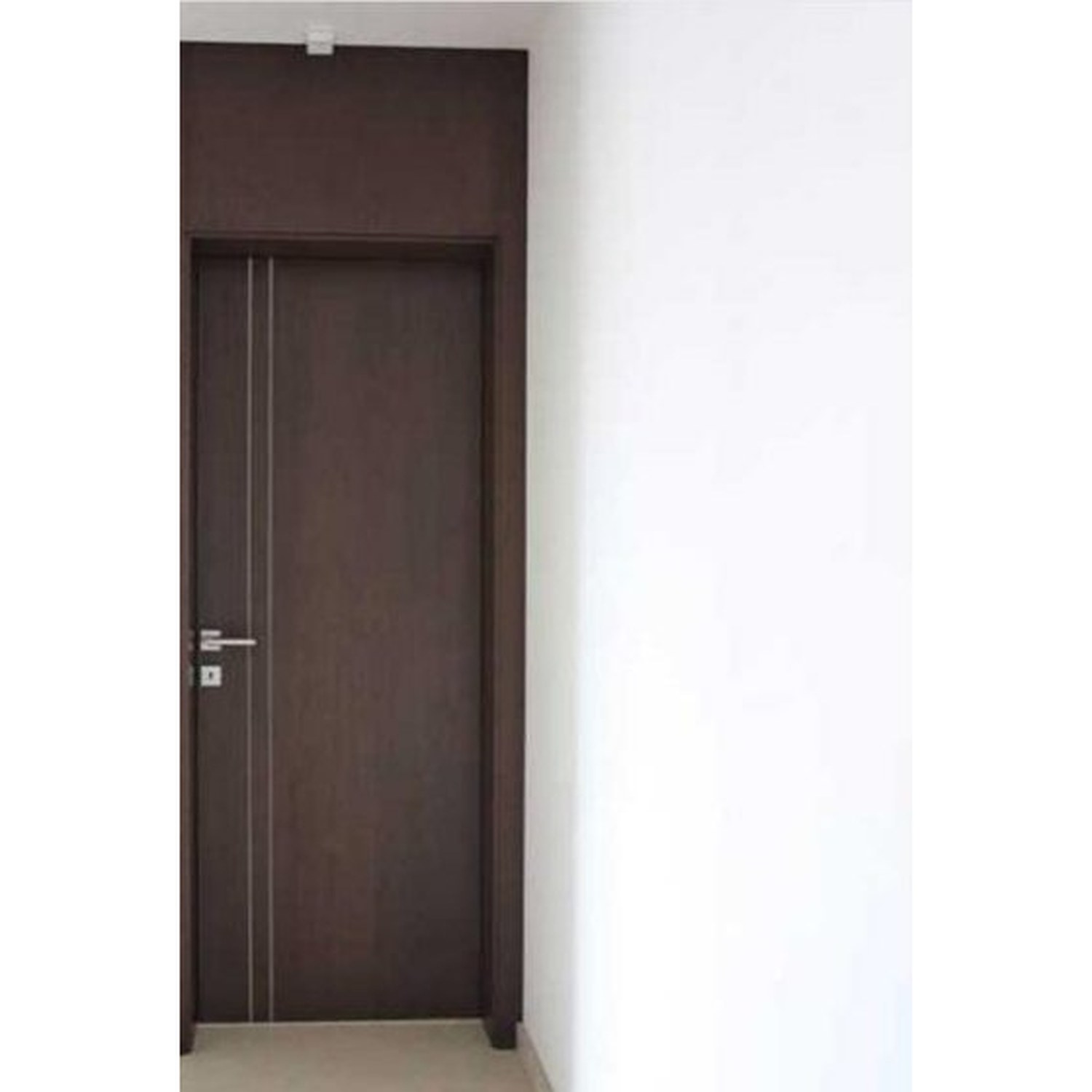 BUILD SOURCE™ Modern Dark Walnut Metallic Inlay Door IA-0021 — 8" x 12" Sample