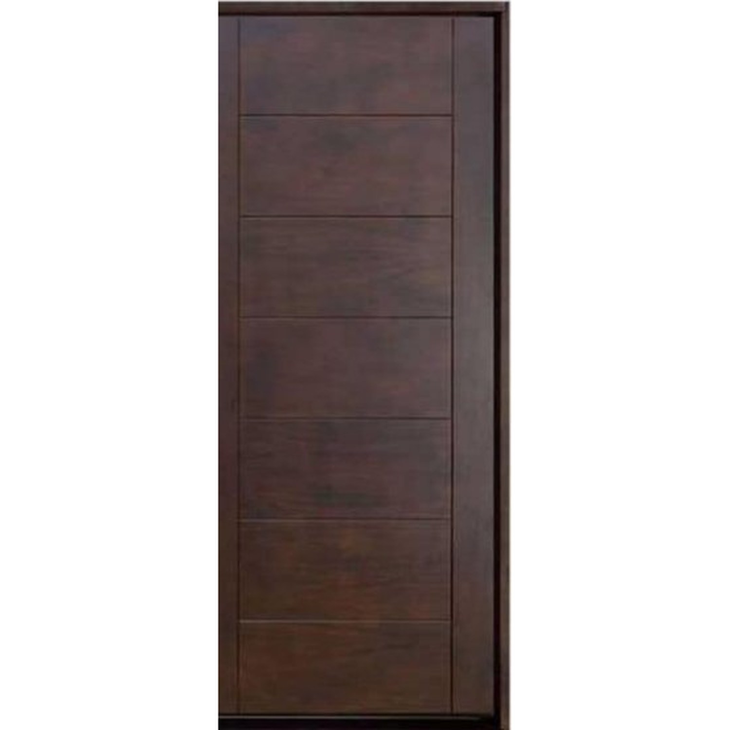 BUILD SOURCE™ Modern Espresso Six Horizontal Panel Door IA-0022 — 8" x 12" Sample