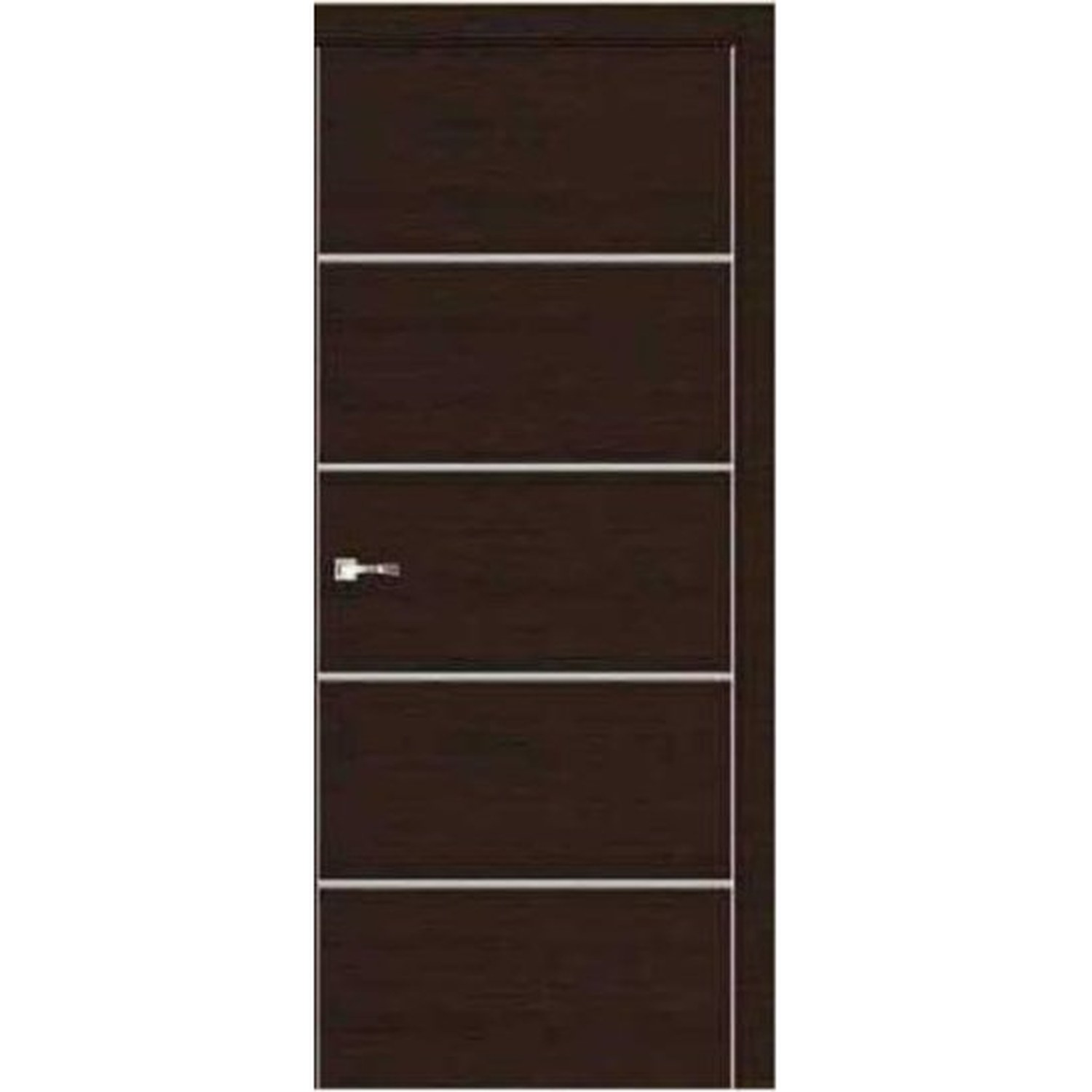 BUILD SOURCE™ Modern Dark Espresso Metallic Inlay Interior Door IA-0025 — 8" x 12" Sample