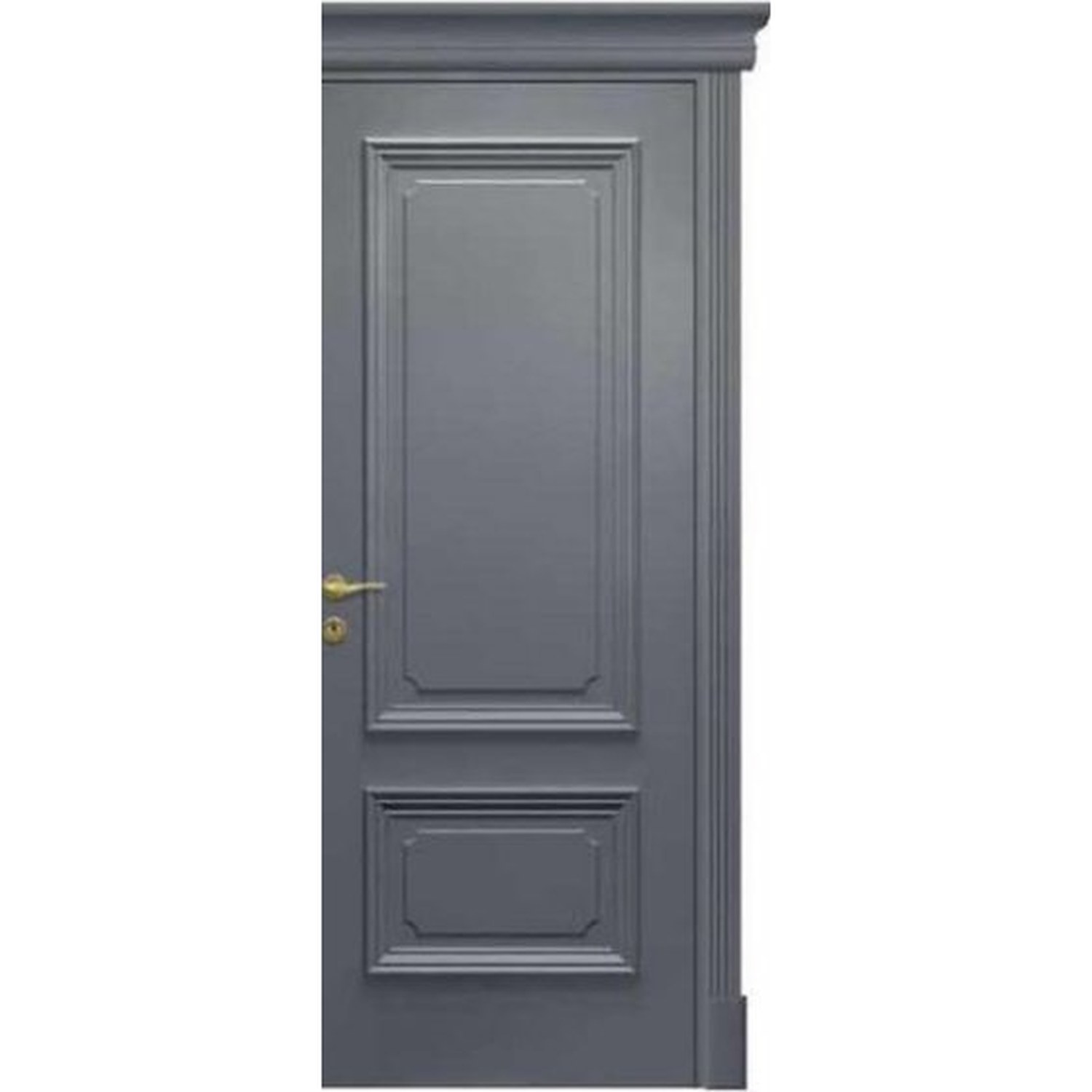 BUILD SOURCE™ Classic Slate Grey Two Panel Interior Door IA-0027 — 8" x 12" Sample
