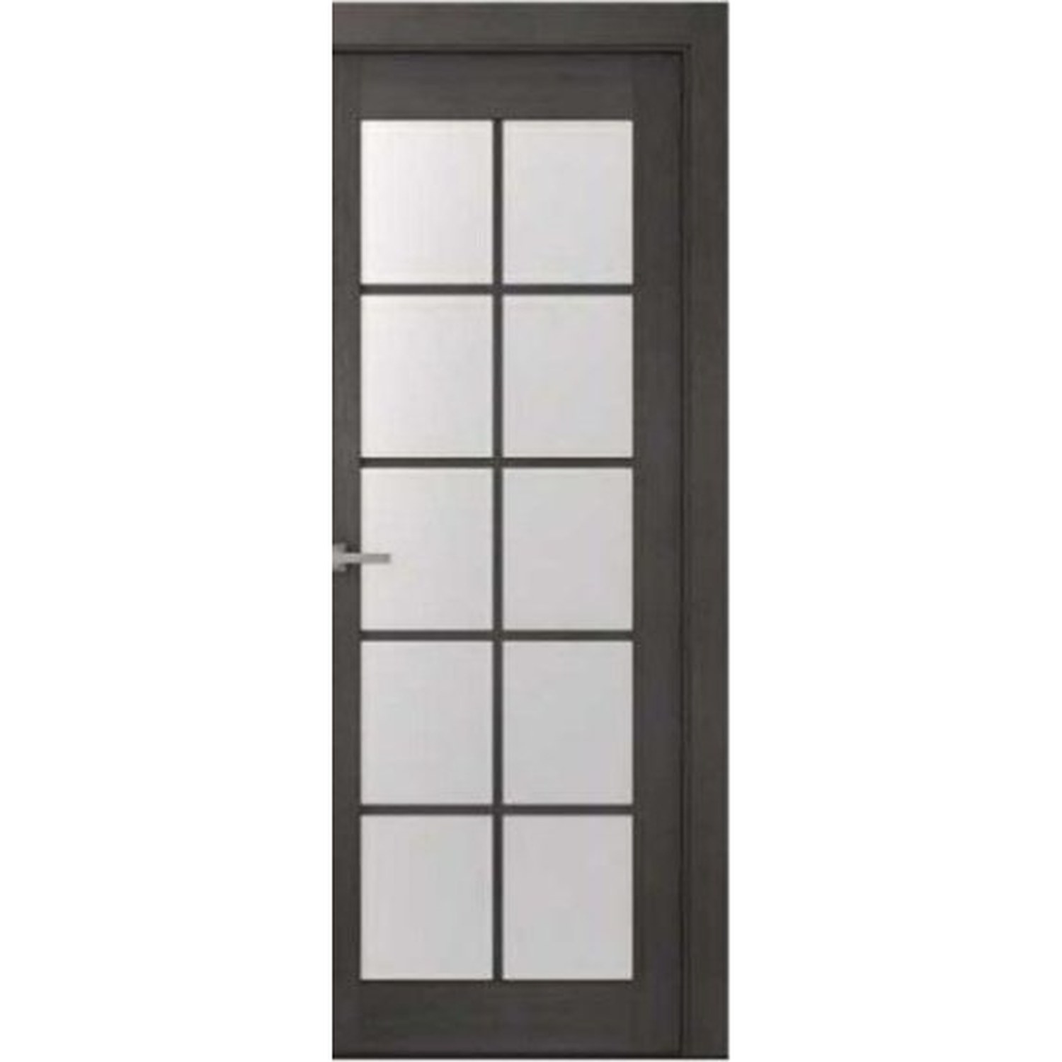 BUILD SOURCE™ Modern Dark Oak Ten Lite Glass Door IA-0028 — 8" x 12" Sample