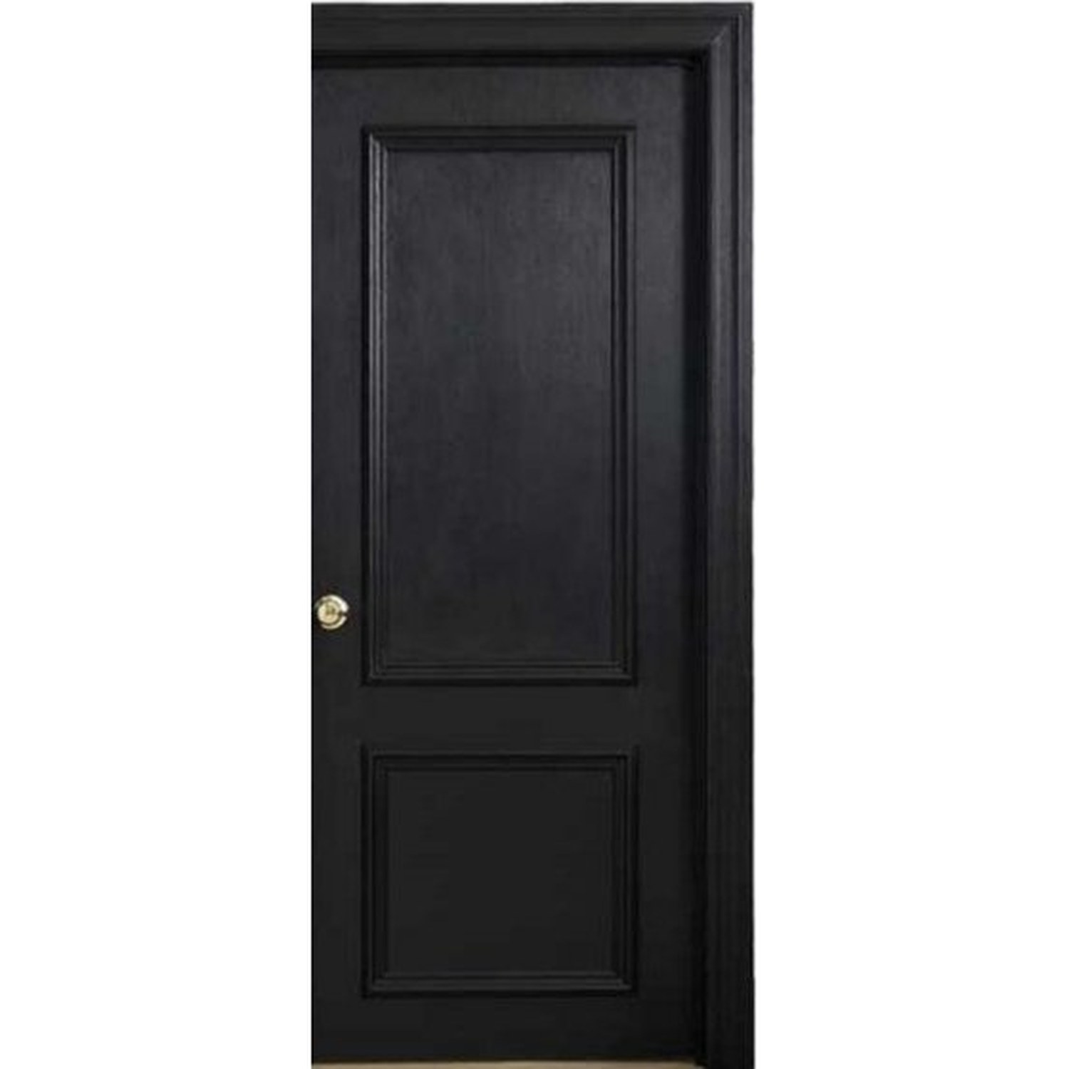 BUILD SOURCE™ Traditional Matte Black Two Panel Interior Door IA-0029 — 8" x 12" Sample