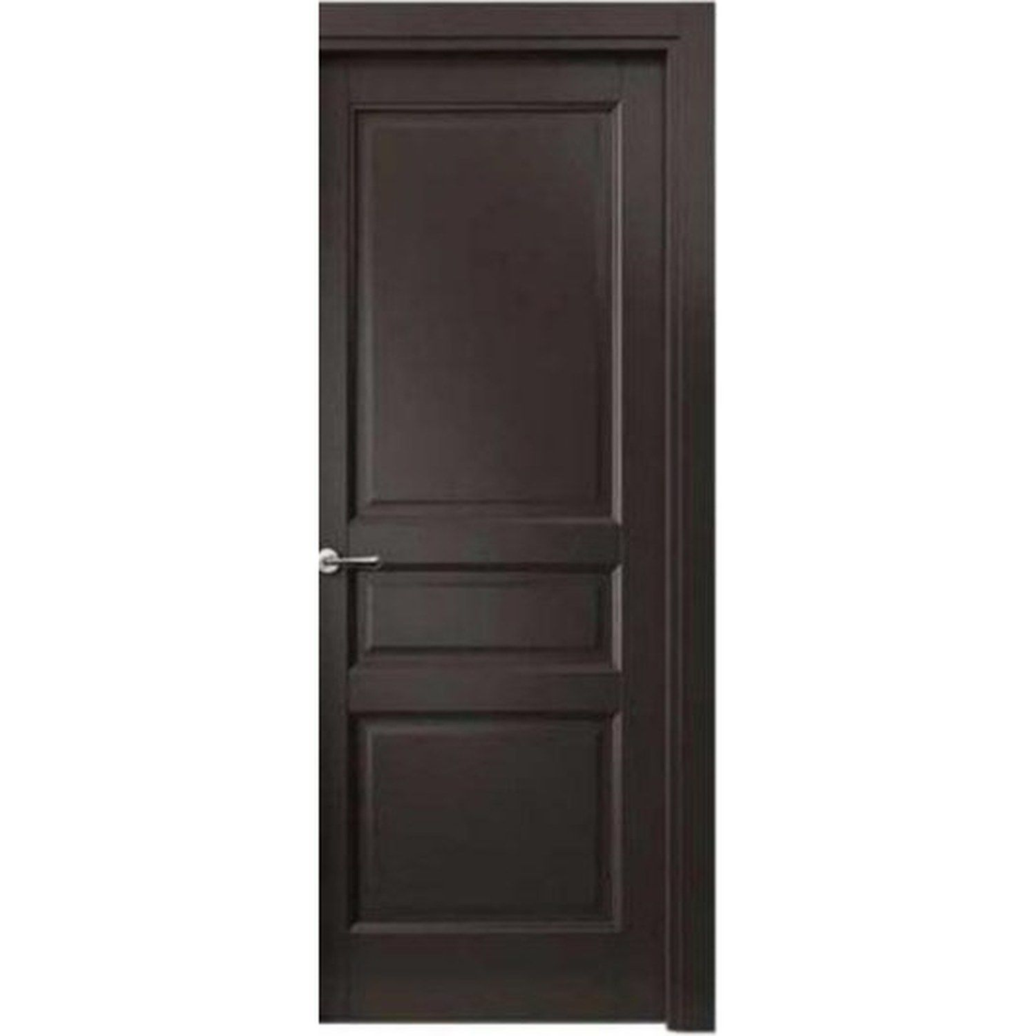 BUILD SOURCE™ Modern Dark Walnut 3-Panel Interior Door IA-0036 — 8" x 12" Sample