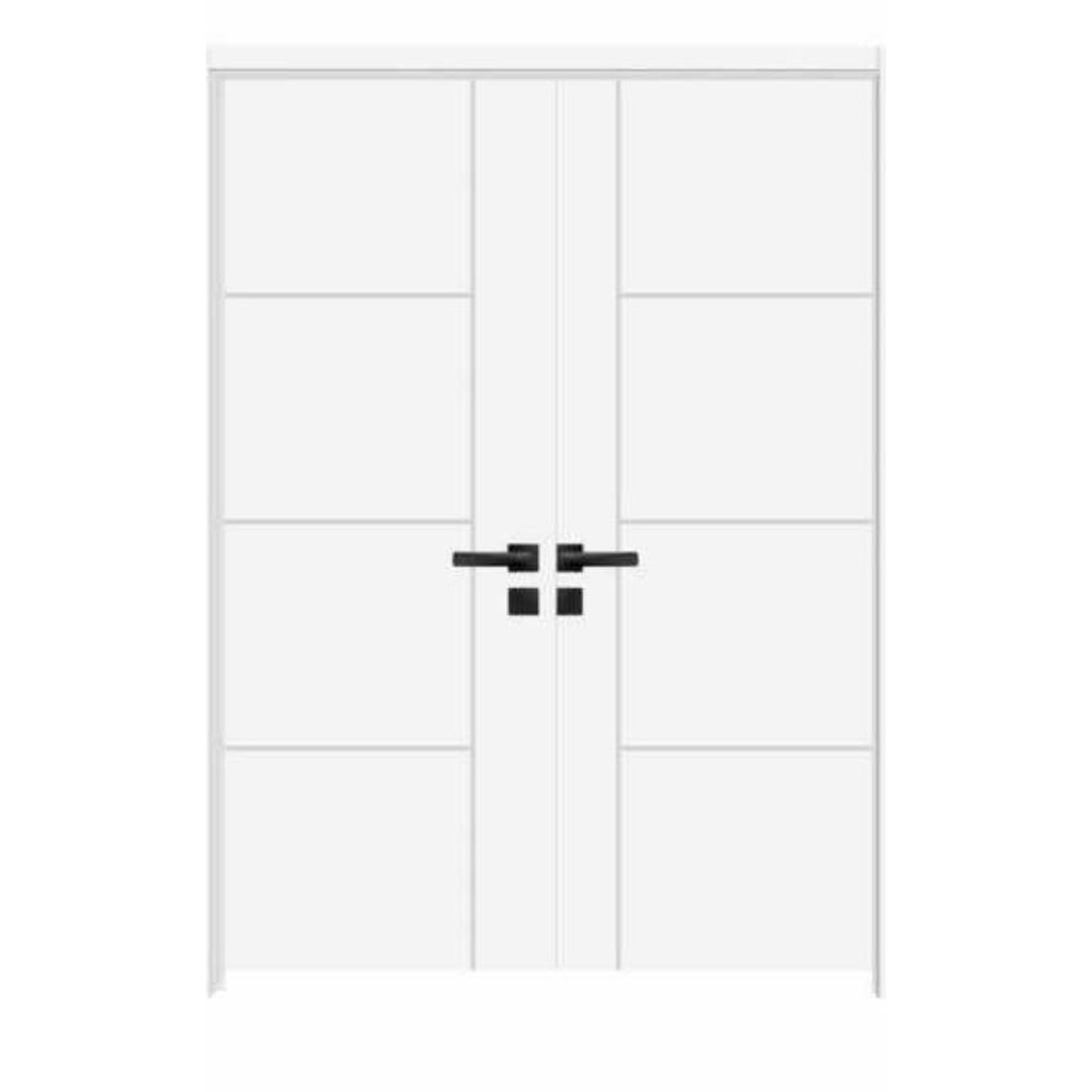 Build Source Double Door Grooved Flush Pair BS-DB002 — 8" x 12" Sample