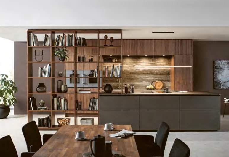 BUILD SOURCE™ Modern Sand Beige Woodgrain Melamine Kitchen — Island M052 — 8" x 12" Sample