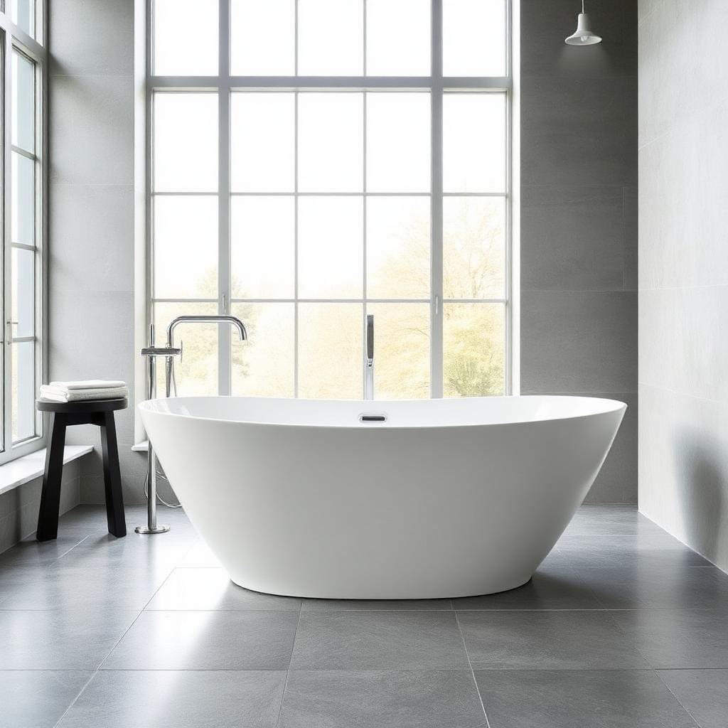 Build Source Freestanding Standalone Bathtub — 8" x 12" Sample