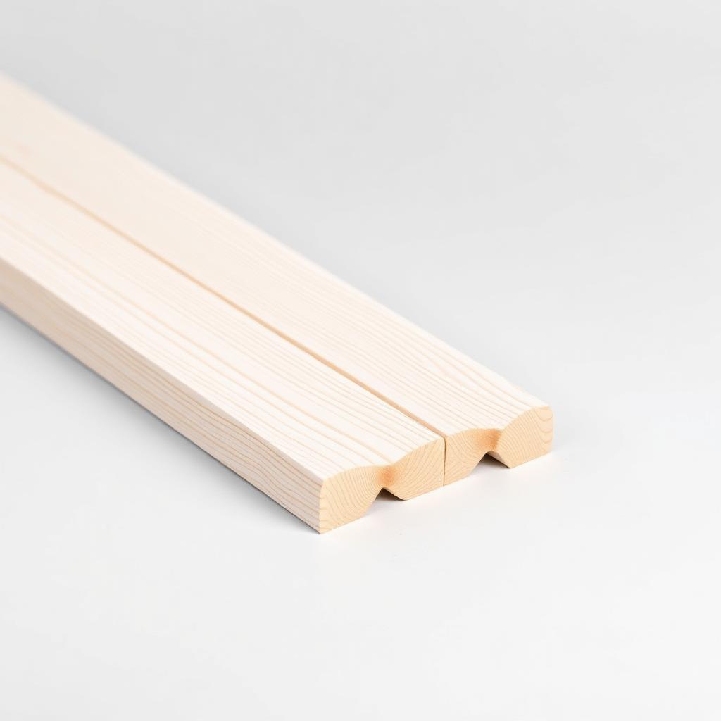 Radiata Pine Door Stop WM887 — 3/8" x 1-1/4" — 8" x 12" Sample